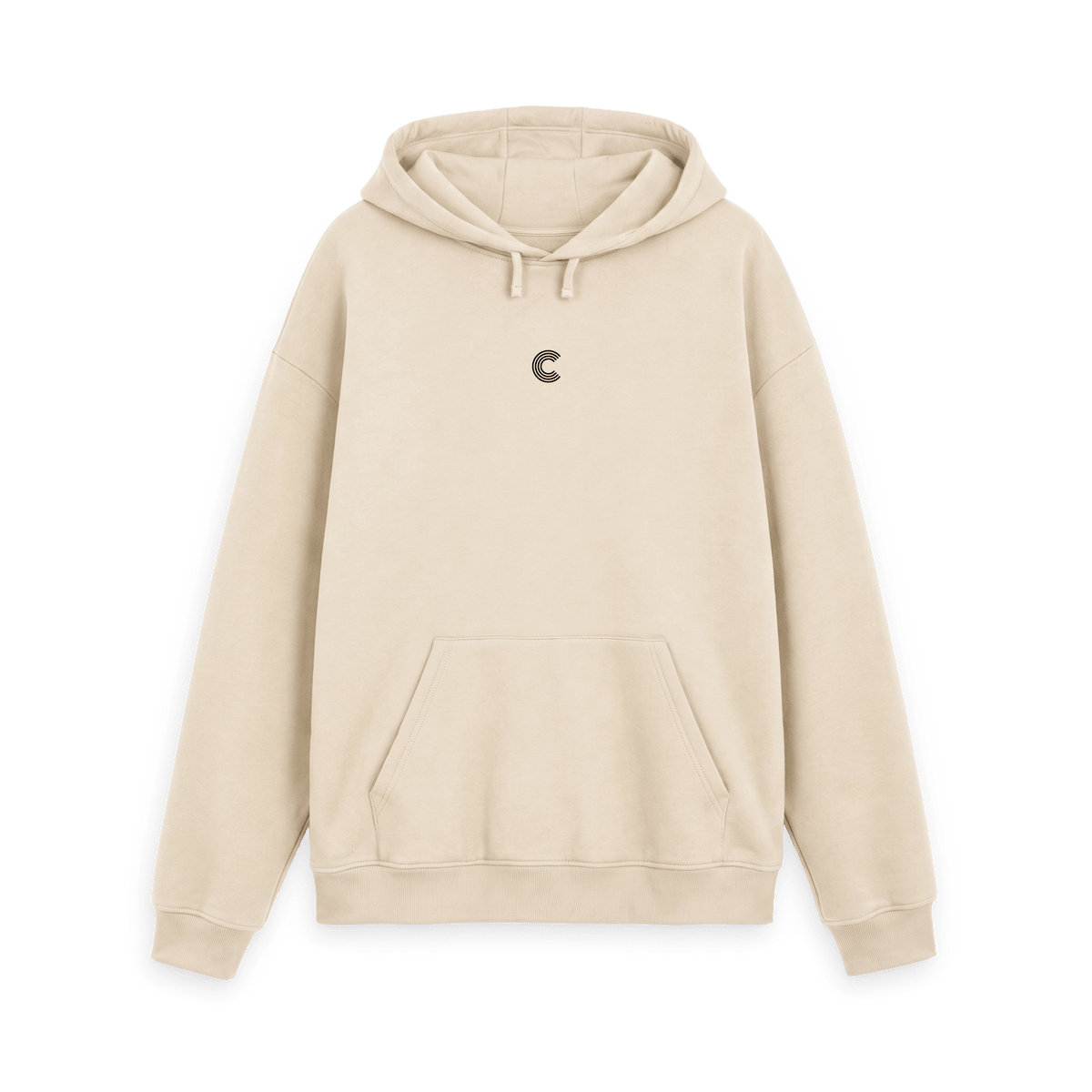 Oat Printed Hoody Front