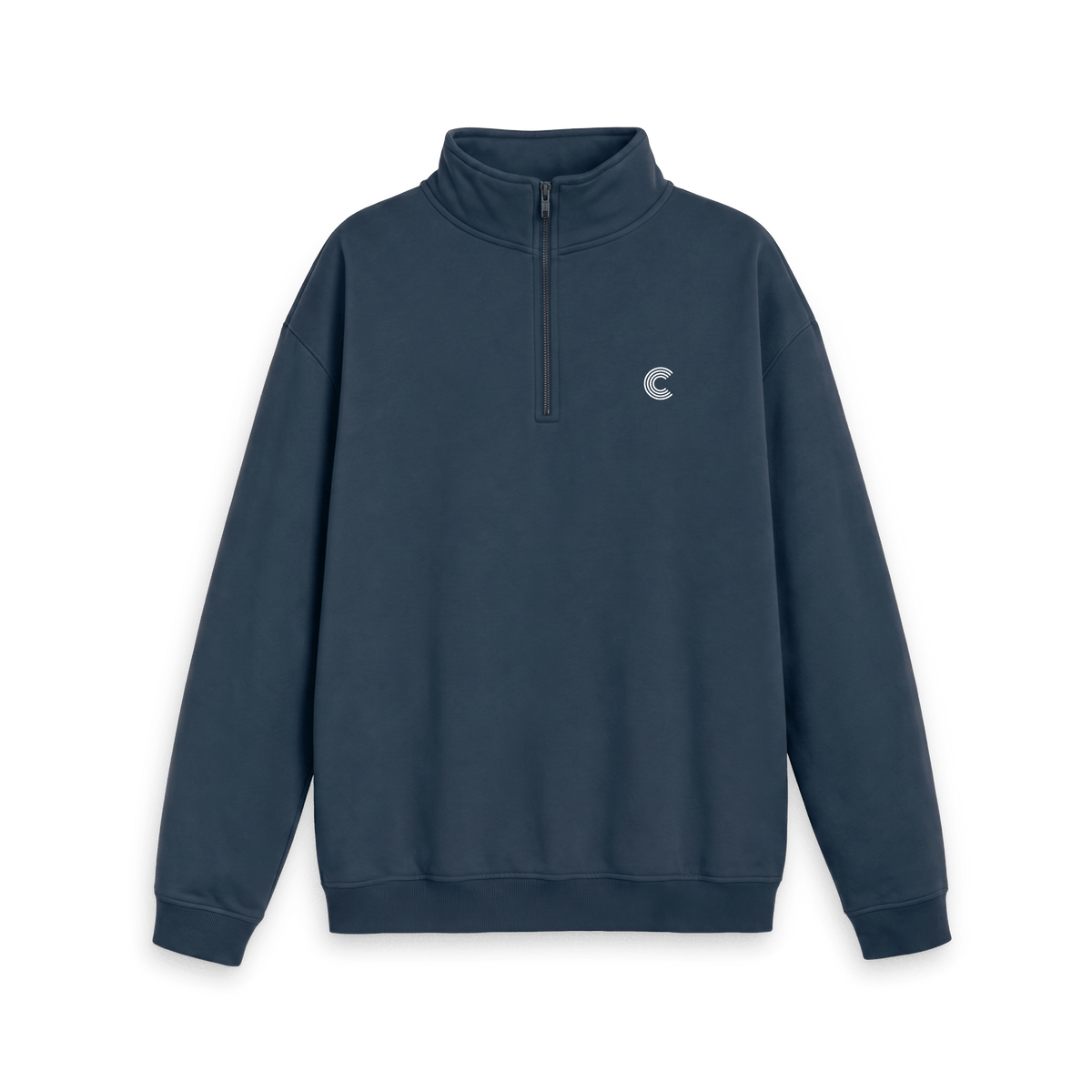 Navy Printed Sweater Front
