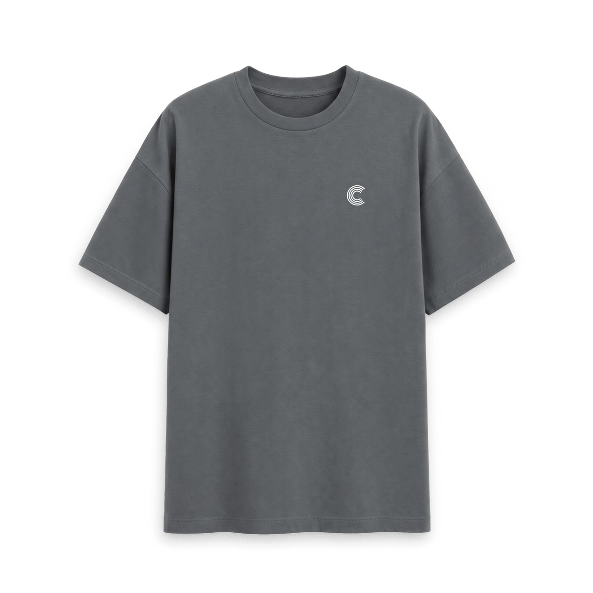 Slate Grey Printed T-shirt Front