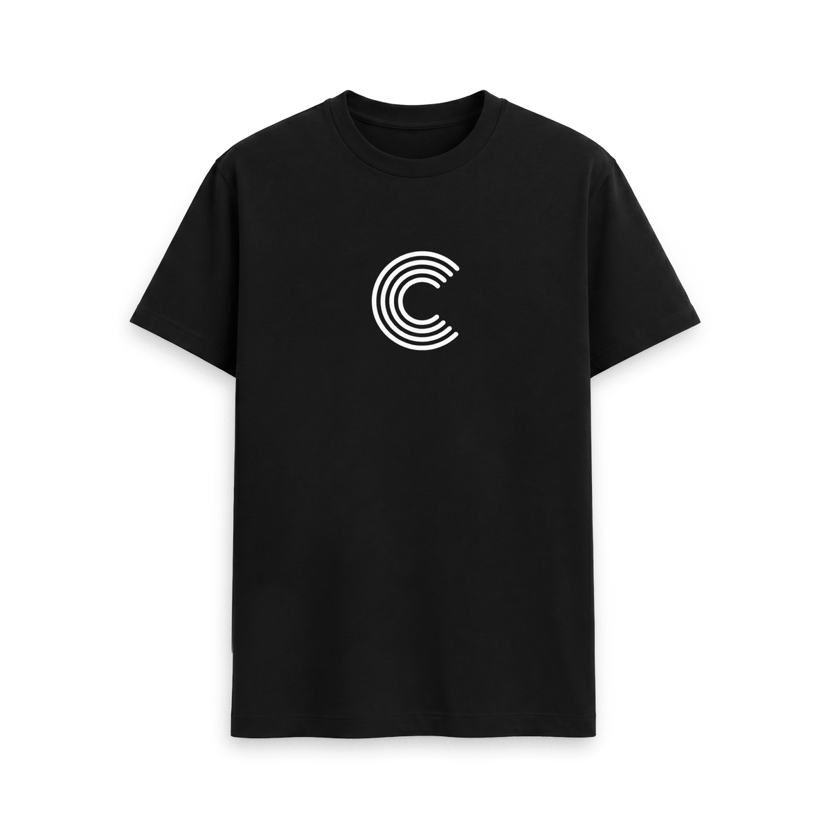 Black Printed T-shirt Front
