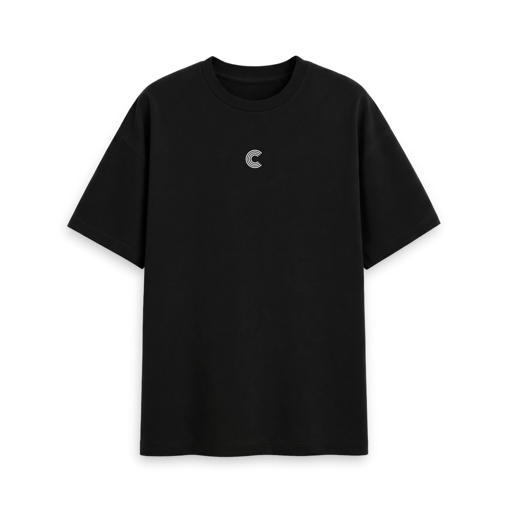 Black Printed T-shirt Front