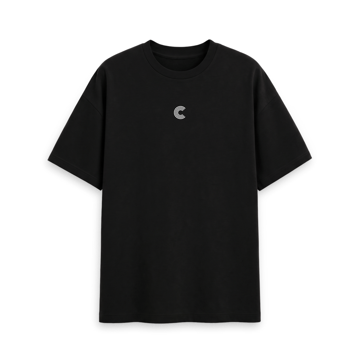 Black Printed T-shirt Front