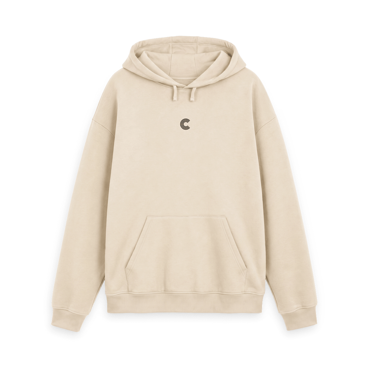 Oat Printed Hoody Front
