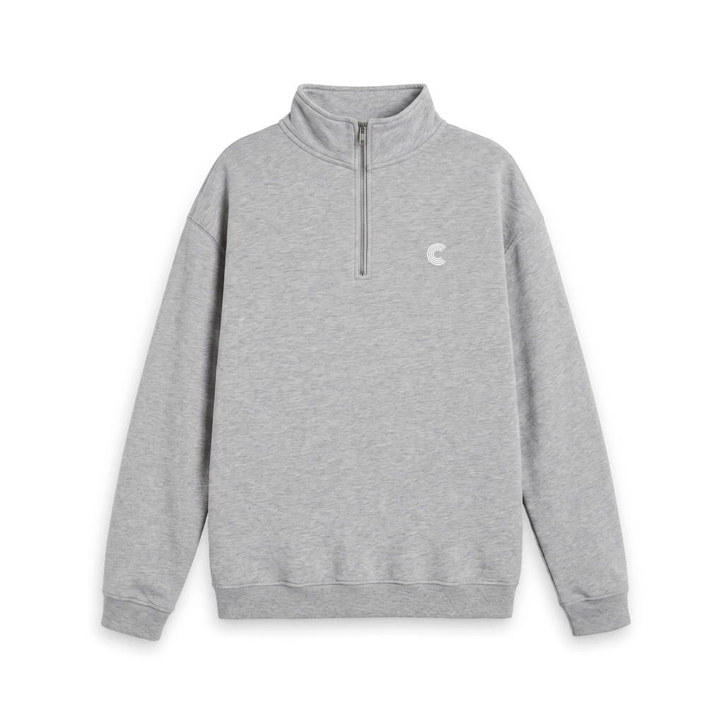 Athletic Grey Printed Sweater Front