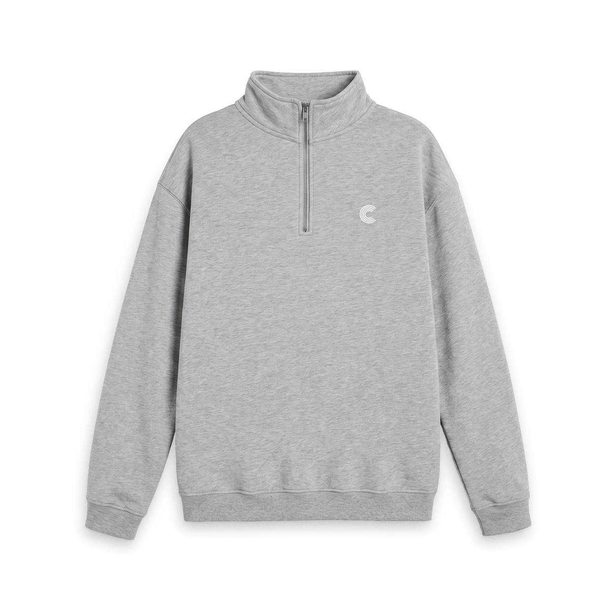 Athletic Grey Printed Sweater Front
