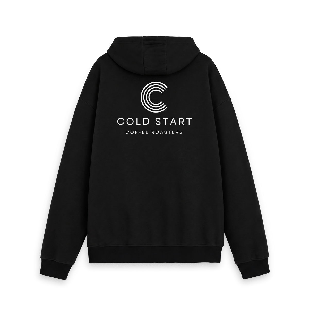 Black Printed Hoody Back