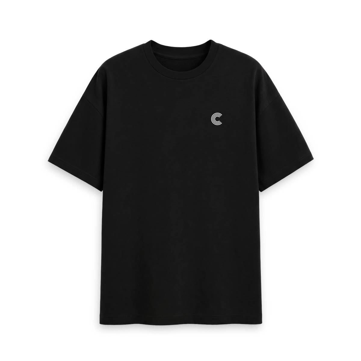 Black Printed T-shirt Front