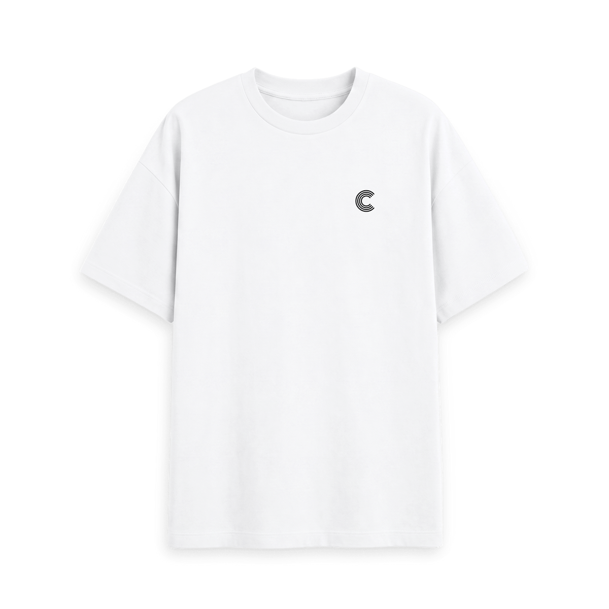 White Printed T-shirt Front