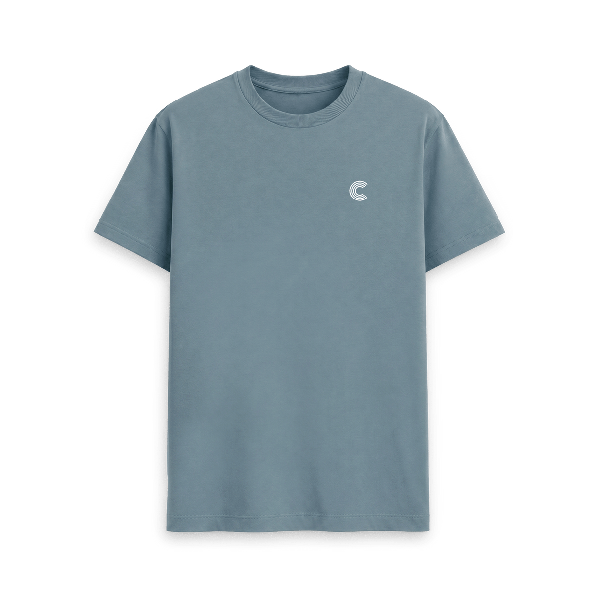 Stone Blue Printed T-shirt Front