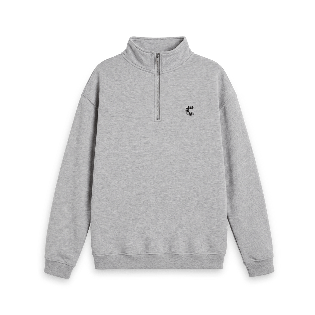 Athletic Grey Printed Sweater Front
