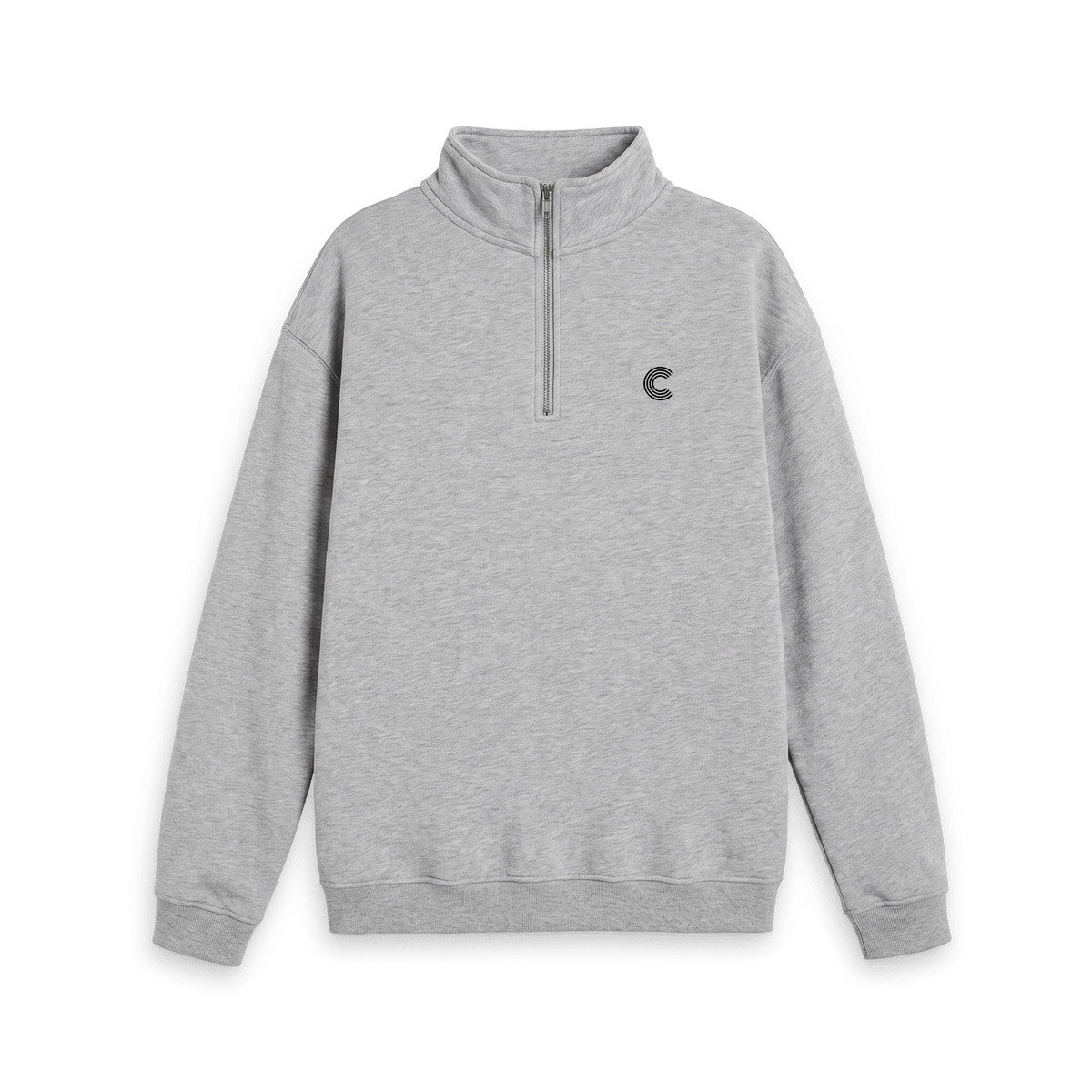 Athletic Grey Printed Sweater Front