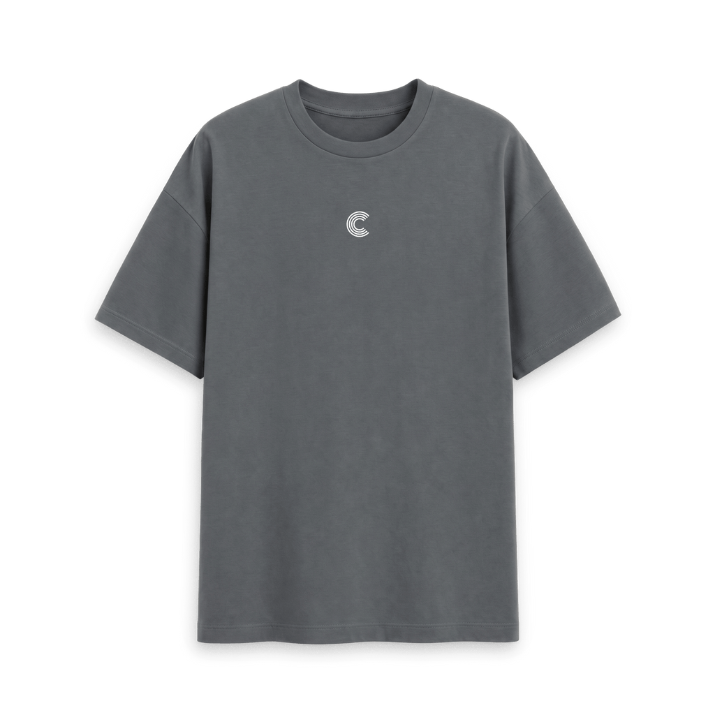 Slate Grey Printed T-shirt Front
