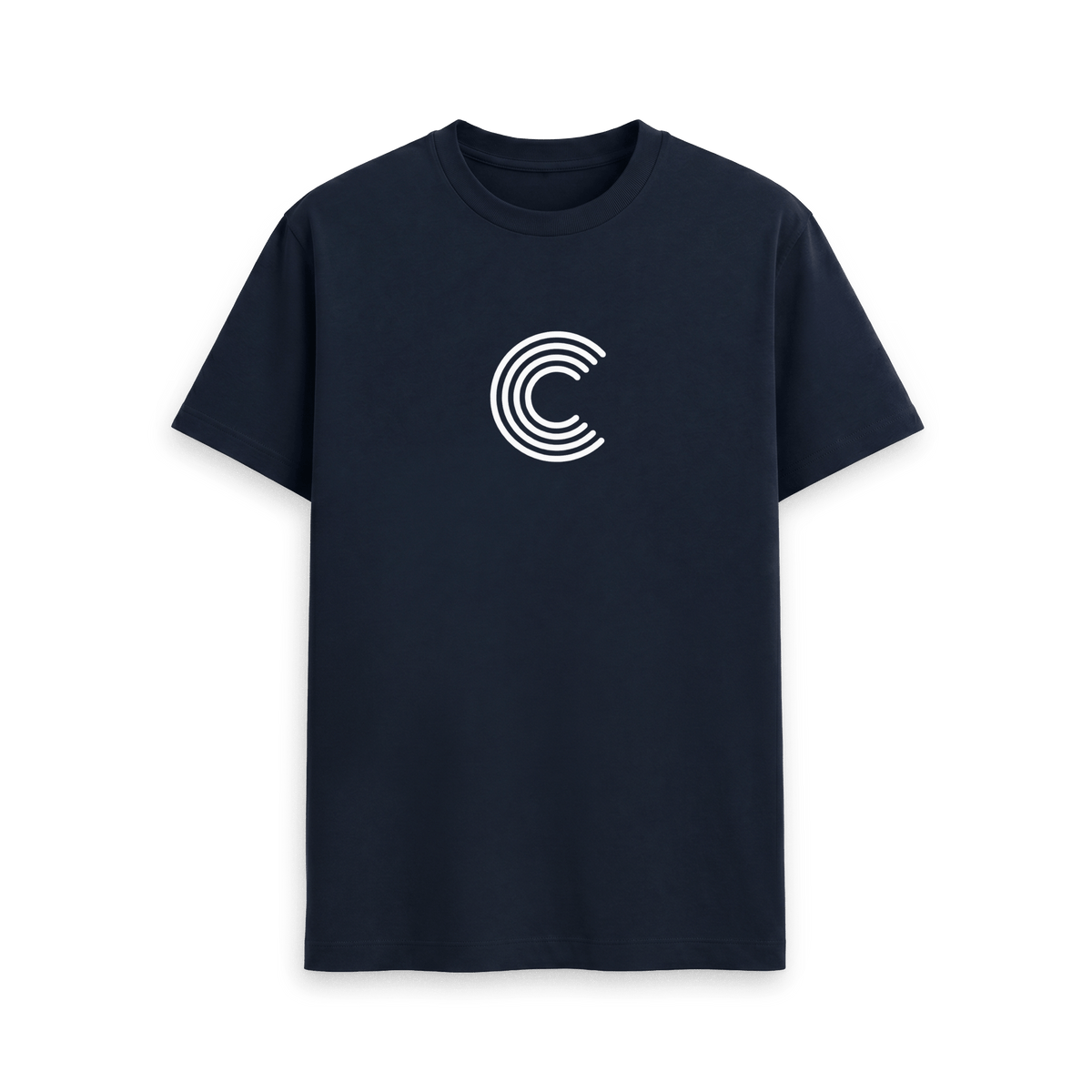 Navy Blue Printed T-shirt Front