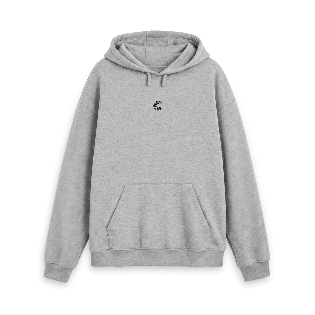 Athletic Grey Printed Hoody Front